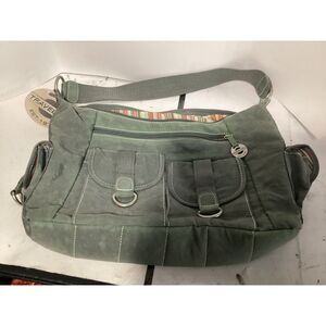 Travelon shoulder bag lot of pockets new green